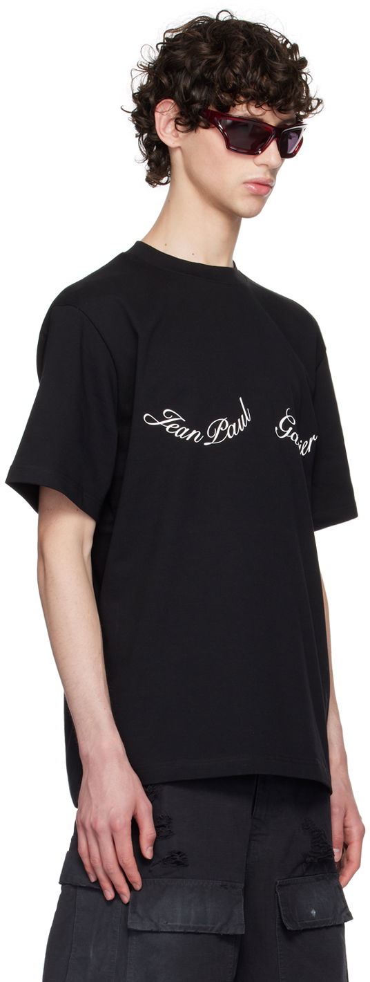 Тениска Jean Paul Gaultier Jean Paul Gaultier Large Logo T-Shirt Черно | 24/30-F-TS083I-J055-0001, 1
