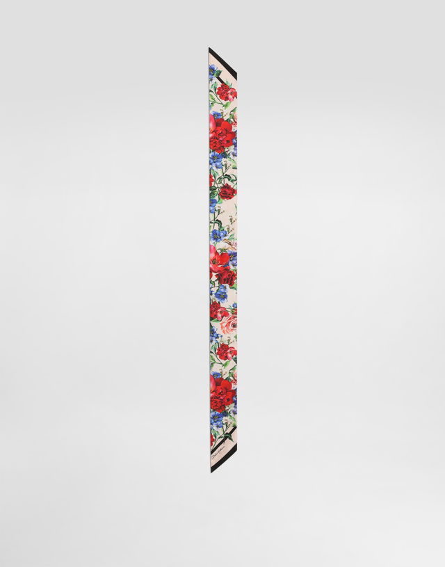 Dolce & Gabbana Floral Print Twill Headscarf