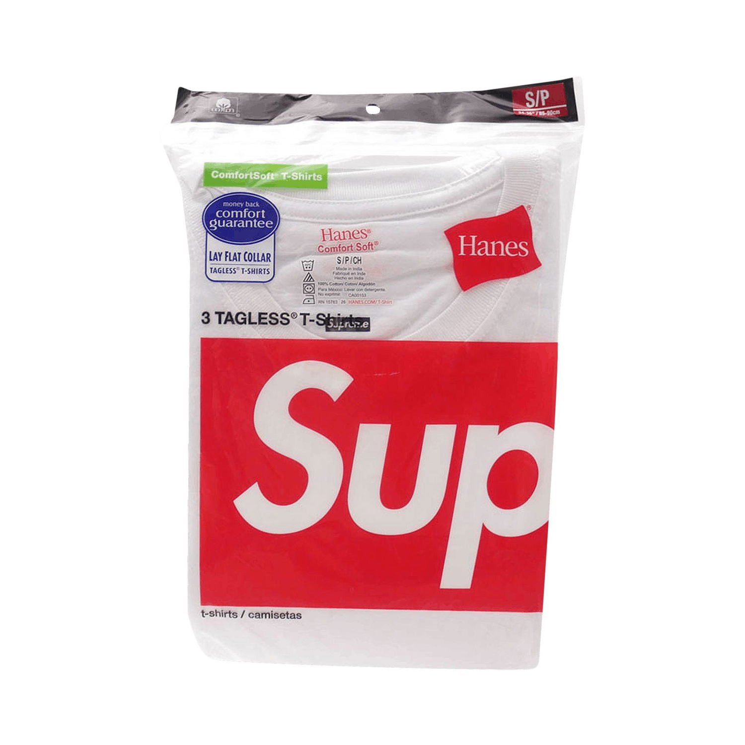 Тениска Supreme Hanes x Tagless Tees (3 Pack) Бяло | 99HAA23 WHITE, 1