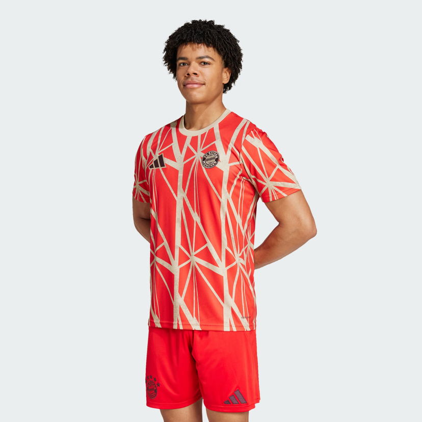 Фланелка adidas Performance FC Bayern Prematch Jersey Червено | JD8335