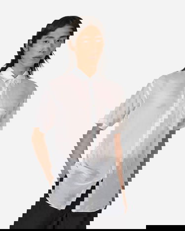 Риза Comme des Garçons Wrinkled Cupro Shirt Бяло | FK-B052-S23 3, 0