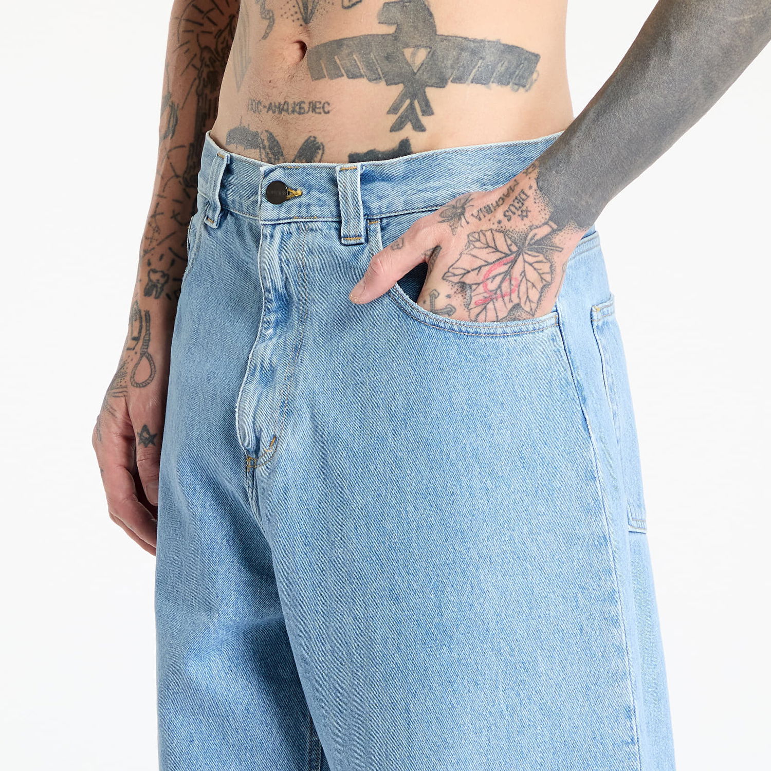 Дънки Carhartt WIP Brandon Pant Blue Stone Bleached Синьо | I031246.0112, 1