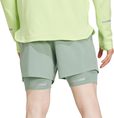 Къси панталони adidas Originals Ultimate 2-in-1 Running Shorts Зелено | jc7336, 1