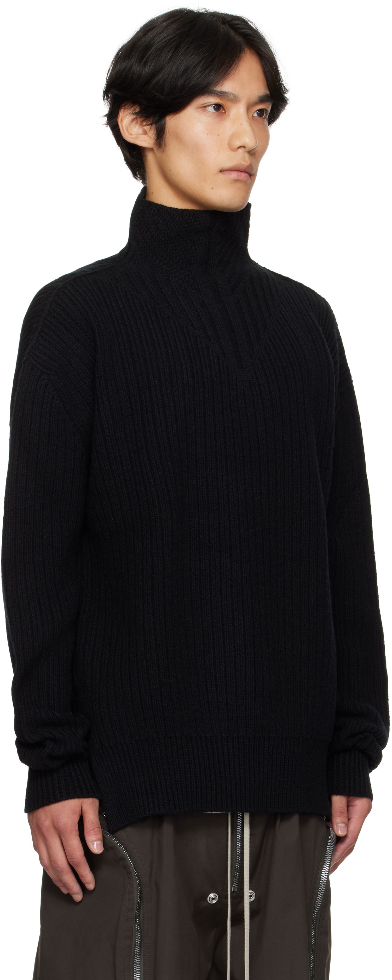 Пуловер Rick Owens Rick Owens Concordians Turtleneck Sweater Черно | RU02E1645 KWV, 1