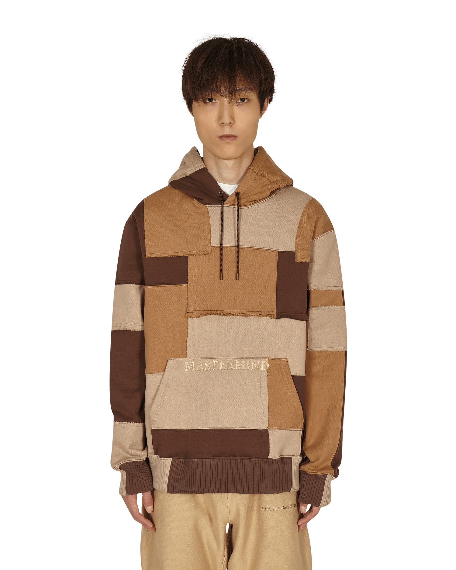 Суитчър Mastermind WORLD Patchwork Hoodie Кафяво | MW21S07-SW025-010 003, 0