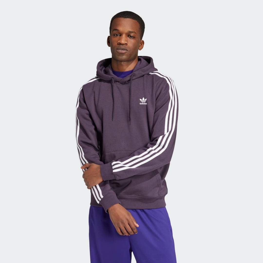 Суитчър adidas Performance Adicolor Classics 3-Stripes Hoodie Лилаво | IZ2347, 0