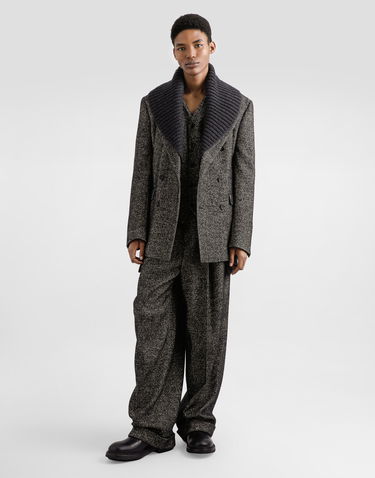 Яке Dolce & Gabbana Dolce & Gabbana Double-Breasted Chevron Wool Jacket Черно | G2VT6TFCBAJS8030, 1