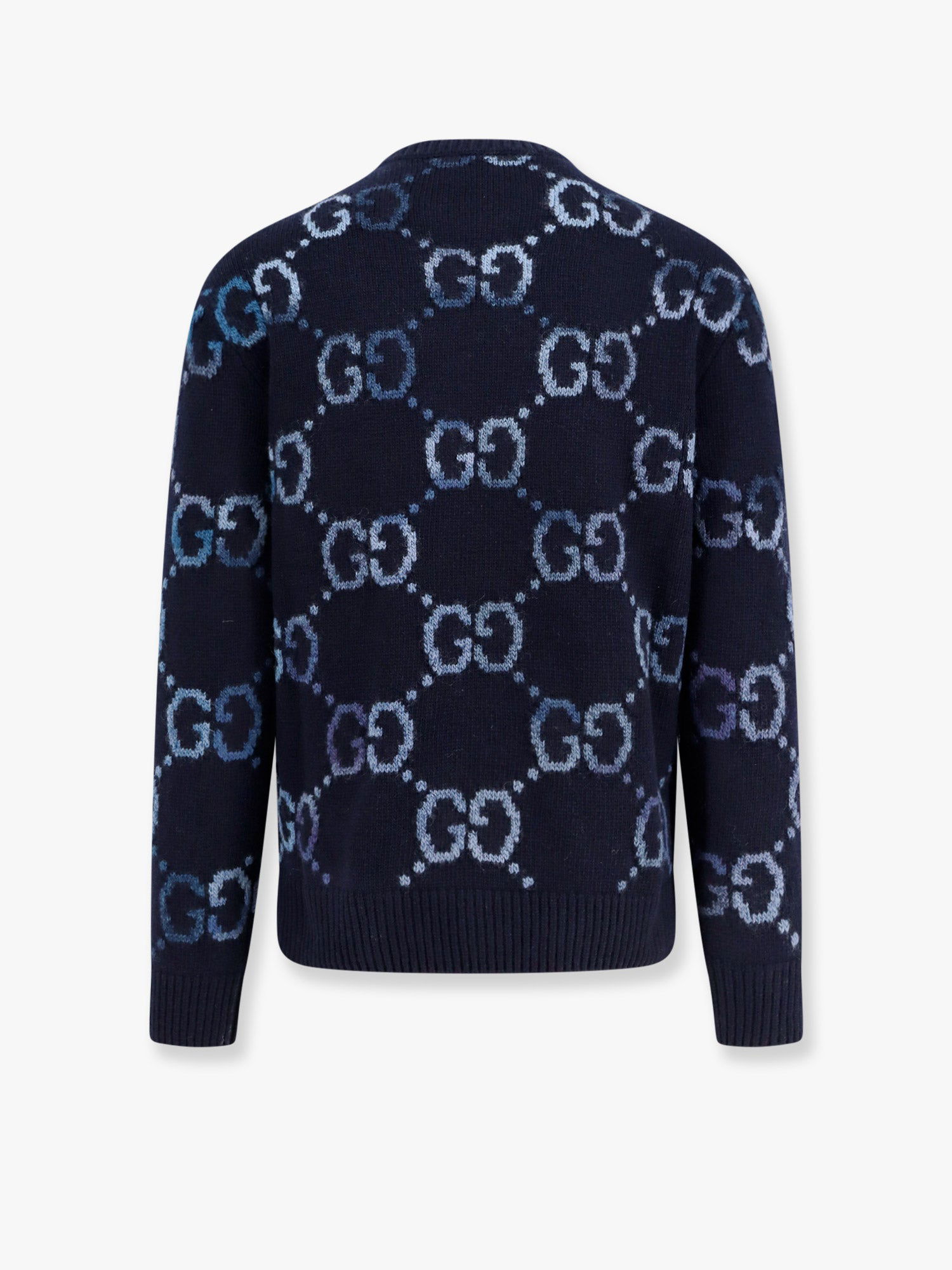 Пуловер Gucci Navy Blue Sweater with Pattern Тъмно синьо | 770509XKDSJ4735, 1