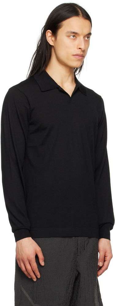 Поло тениска NORSE PROJECTS Norse Projects ARKTISK Single-Button Polo Черно | N45-0539, 1