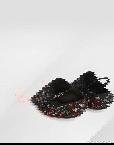 Кецове и обувки Dolce & Gabbana Satin Ballet Flats With Little Roses Print Многоцветен | CB0284AX256HN5XJ, 1