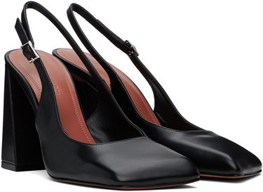 Кецове и обувки Amina Muaddi Amina Muaddi Sling Heels Черно | CHARLOTTE SLING BLOCK NAPPA, 3