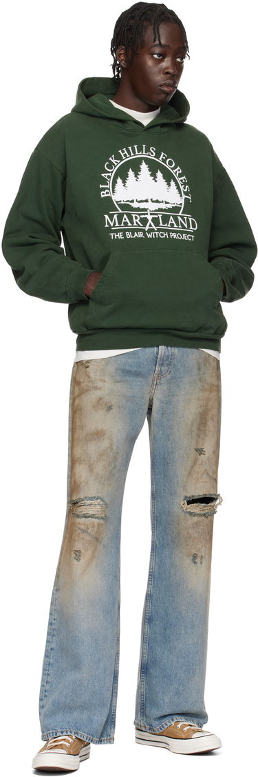 Суитчър Online Ceramics Online Ceramics Blair Witch Project 'Black Hills Forest Map' Hoodie Зелено | Black Hills Forest Hoodie, 3