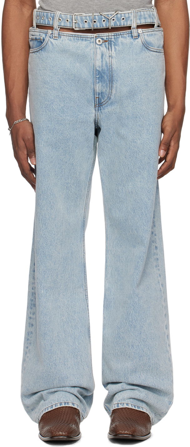Дънки Y/PROJECT Blue Y Belt Jeans Синьо | 207PA003, 0