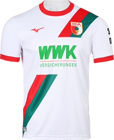 Фланелка Mizuno FC Augsburg Home Jersey 2025/26 Бяло | p2gacx10-01, 1