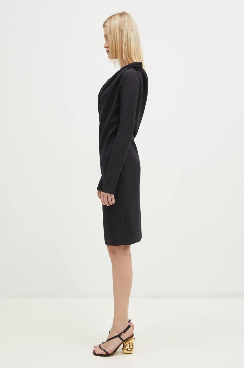 Pокля JW Anderson JW Anderson Shoulder Drape V-Neck Mini Dress Черно | DR0446.PG1573.999, 1
