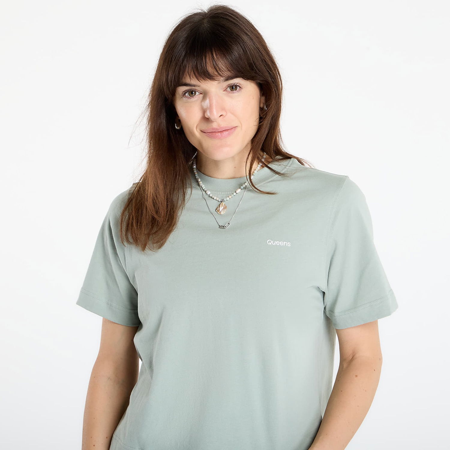 Тениска Queens Essential T-Shirt With Contrast Print Зелено | QNS_083, 1