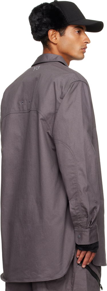 Риза Y-3 Y-3 Twill Shirt Сиво | KB2079, 2