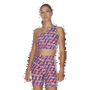 Farm Rio One-Shoulder Crop Top and Cycling Shorts Set