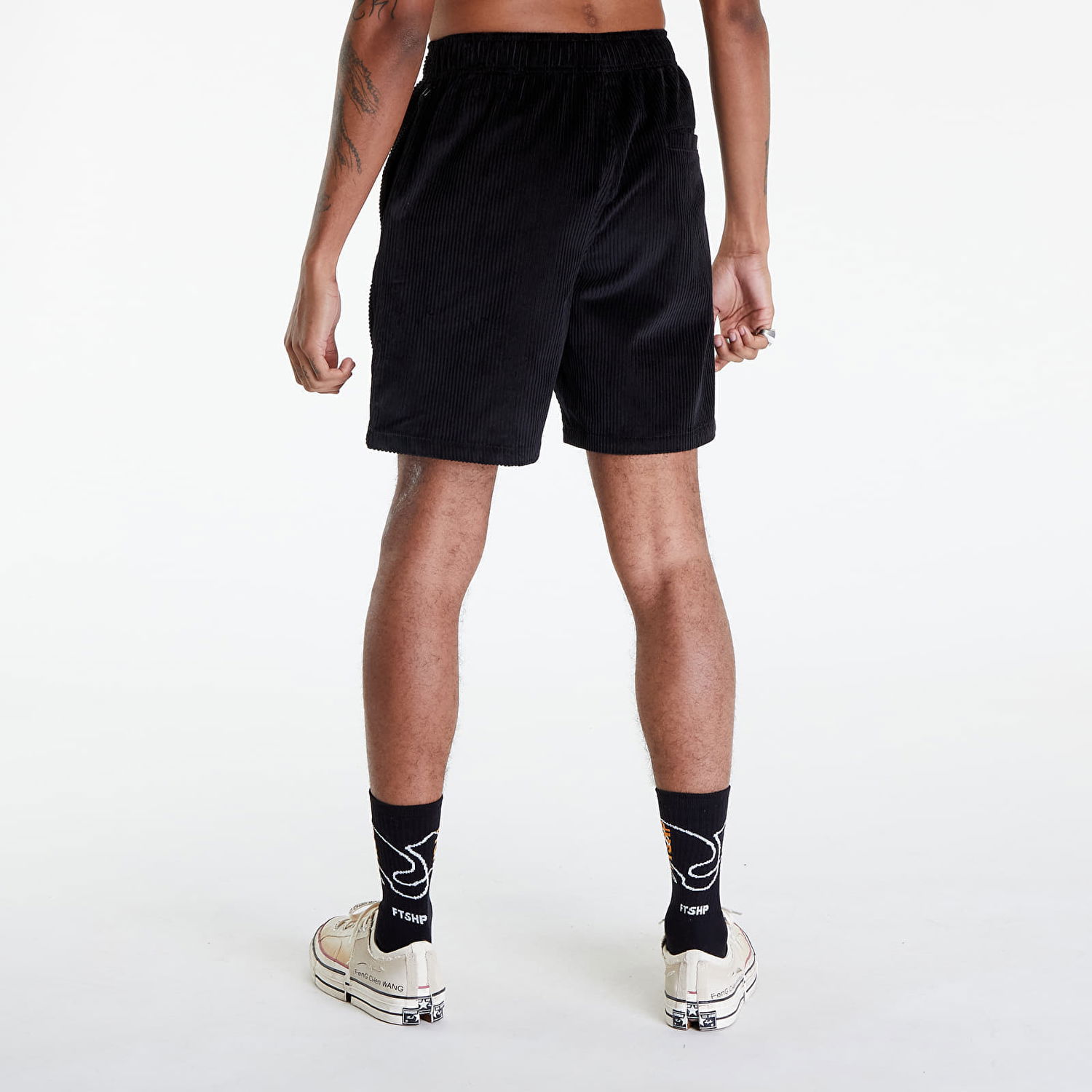 Къси панталони Pleasures Flip Corduroy Shorts Черно | P24SP020 BLACK, 1
