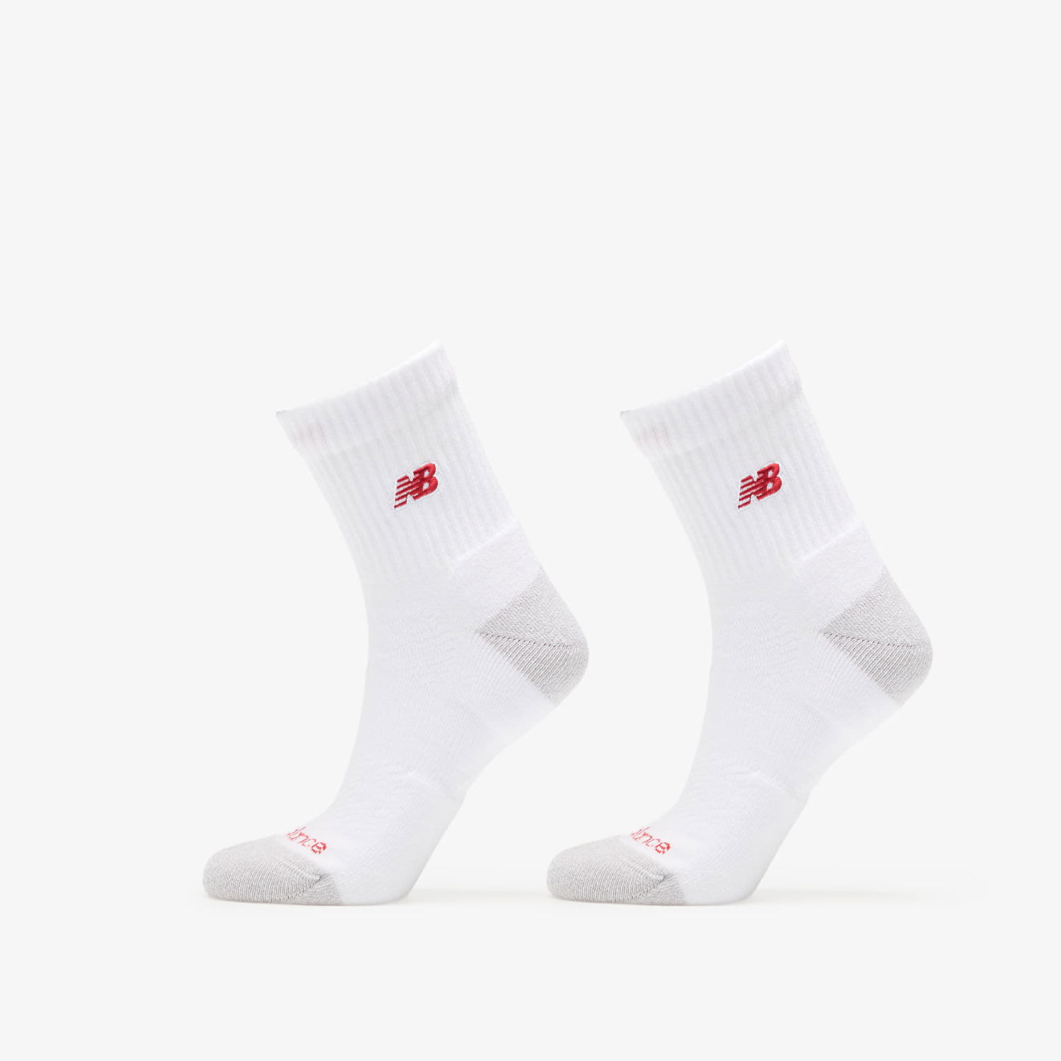 Бельо и чорапи New Balance Active Premium Crew Quarter Socks 2-Pack Бяло | LAS25304WT, 0