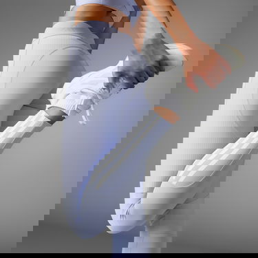 Клинове adidas Performance Hyperglam Full-Length Ribbed Leggings Синьо | JE8820, 4