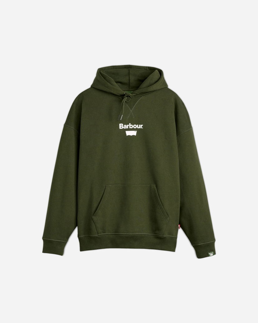 Суитчър Levi's Graphic Pouch Pocket Drawstring Hoodie Зелено | 008GM00050 001