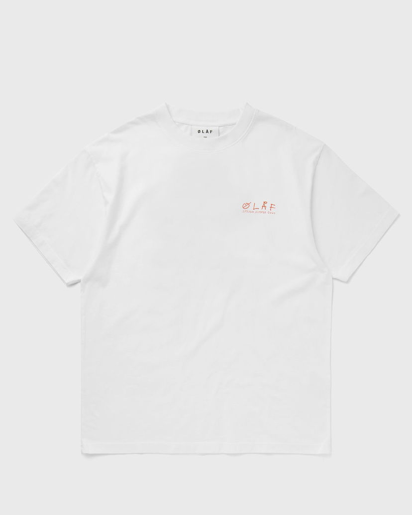 Тениска ØLÅF NOTES TEE Бяло | M170107-OPTICAL-WHITE