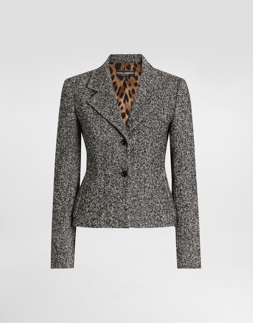 Яке Dolce & Gabbana Dolce & Gabbana Single-breasted Chevron Jacket Многоцветен | F27FPTFCZAES8030