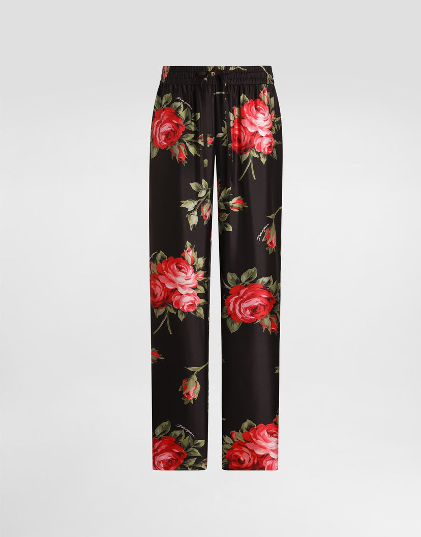 Панталони Dolce & Gabbana Rose Bouquet-print Vanity Twill Trousers Collection Многоцветен | FTDIATIS11GHN5ZN
