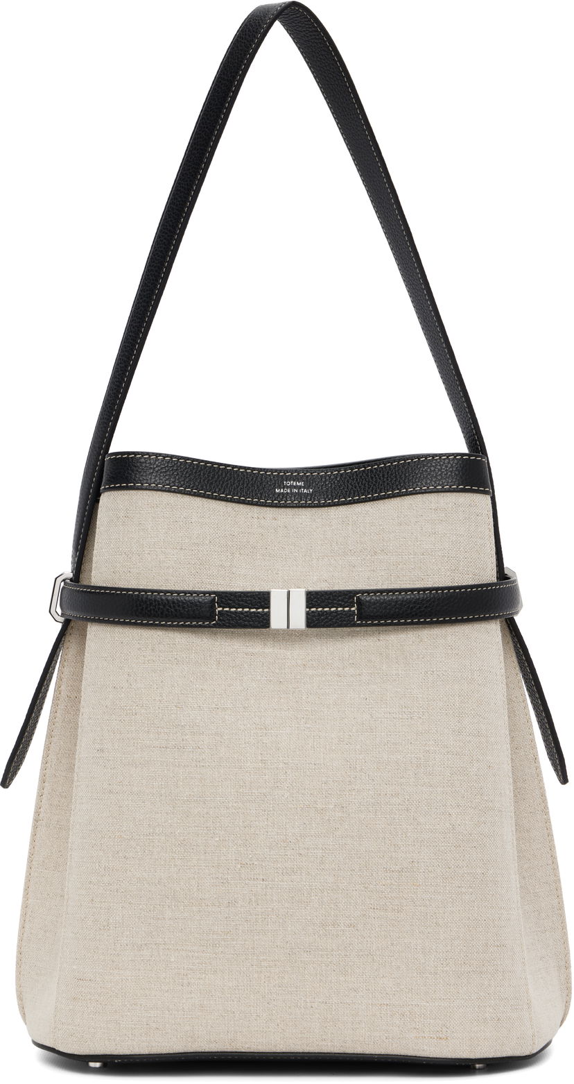 Дамска чанта TOTEME TOTEME Belted Canvas Bucket Bag Черно | 244-WAL0048-FB0234