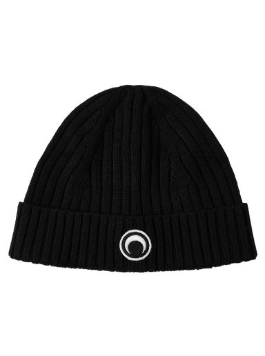 Шапка Marine Serre Mulesing Free Wool Rib Beanie Черно | UHG012-BK99