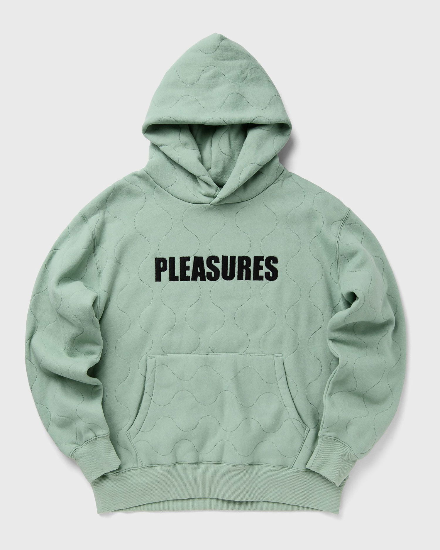 Суитчър Pleasures Pleasures Wave Quilted Hoodie Зелено | P24W007-MATCHA, 0