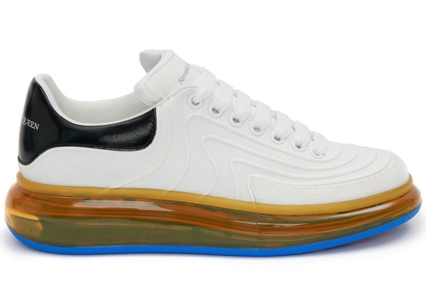 Кецове и обувки Alexander McQueen Oversized White Yellow Clear Sole Бяло | 712531W4U838984, 0