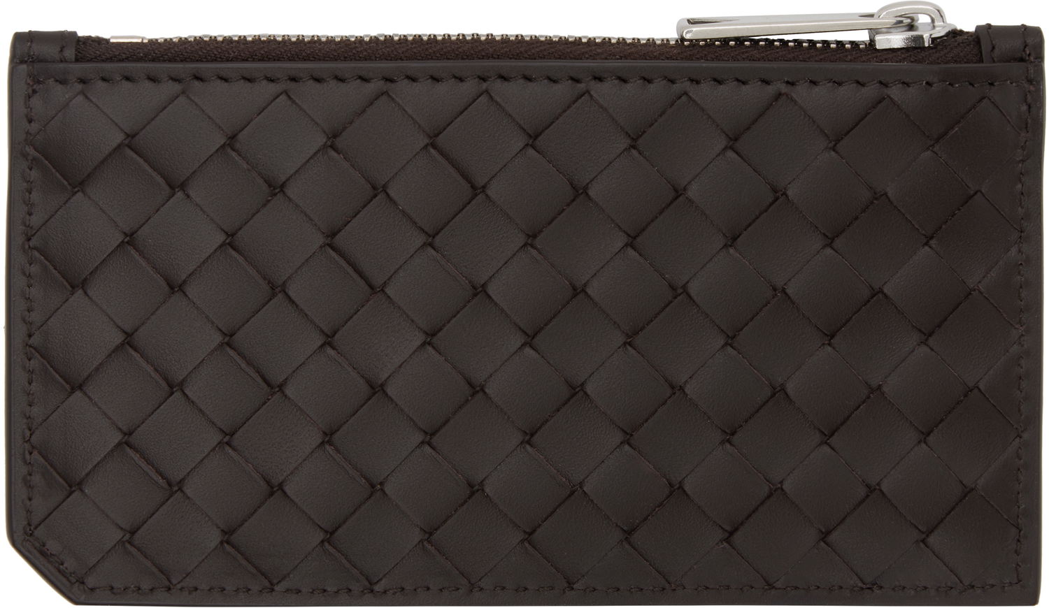 Портфейл Bottega Veneta Leather Zipped Card Holder Кафяво | 805827 V4LQ1 2145, 1
