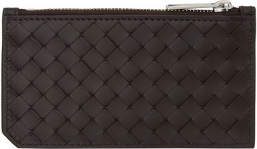 Портфейл Bottega Veneta Leather Zipped Card Holder Кафяво | 805827 V4LQ1 2145, 1