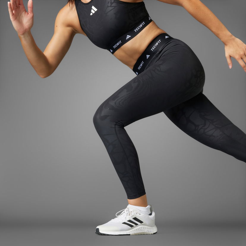 Клинове adidas Performance Techfit Printed 7/8 Leggings Черно | JE3644