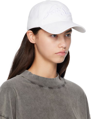 Шапка с козирка Acne Studios Logo Cap Бяло | C40416-, 1