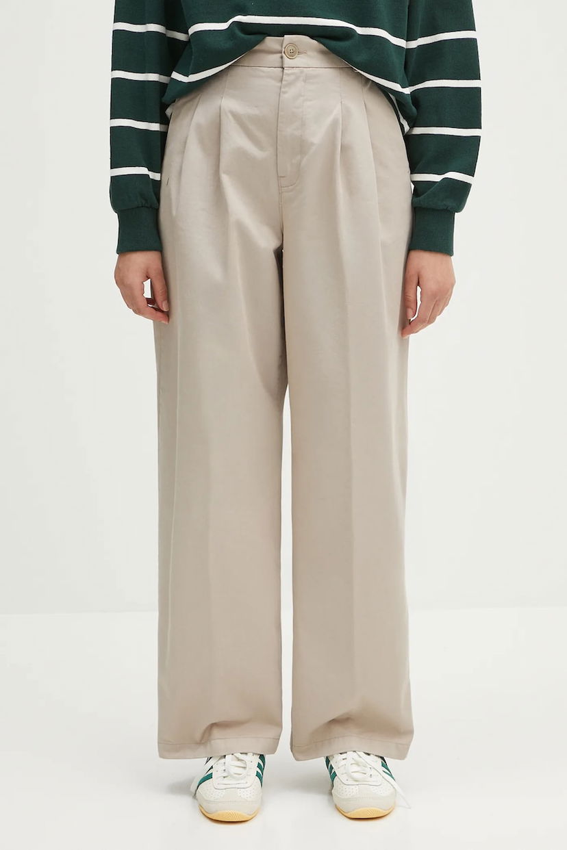 Панталони Carhartt WIP Leola Pant Wide High Waist Бежово | I033147.2OR06