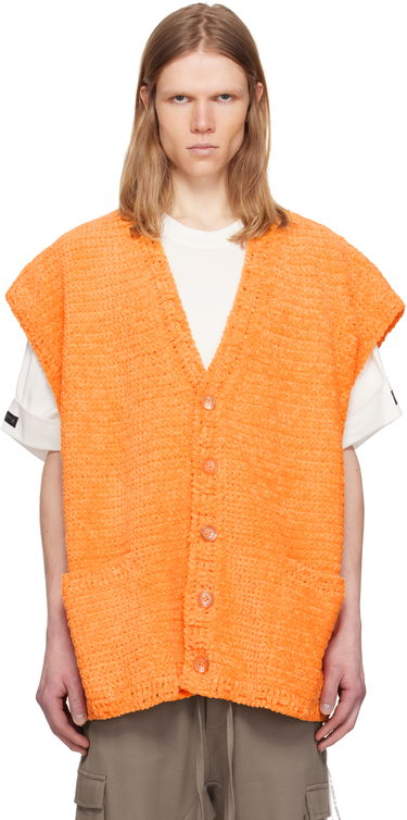 Пуловер Mastermind WORLD MASTERMIND WORLD Crochet Vest Оранжево
 | MW25S14-KN002-014, 0