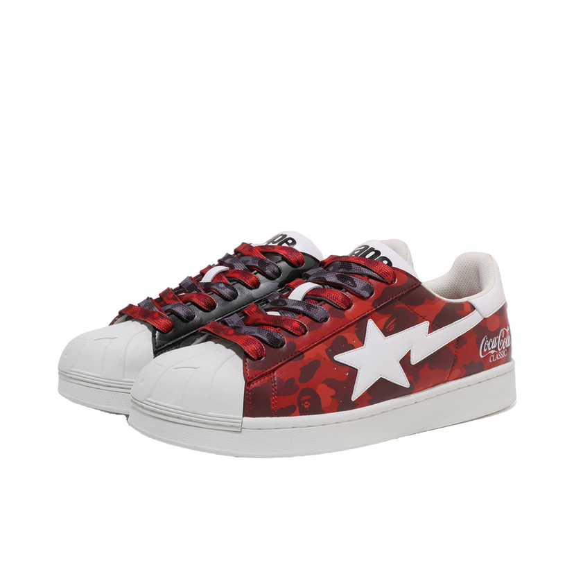 Кецове и обувки BAPE A Bathing Ape Skull Sta "Coca Cola" Червено | 1J73-191-917/1J73-291-907