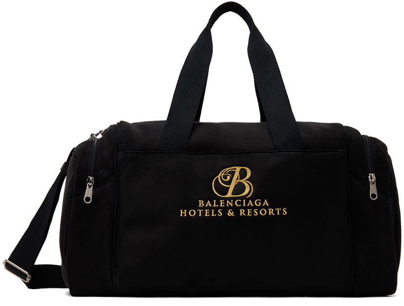 Чанта за пътуване Balenciaga Black Hotel & Resort Gym Bag Черно | 7878462AA3U