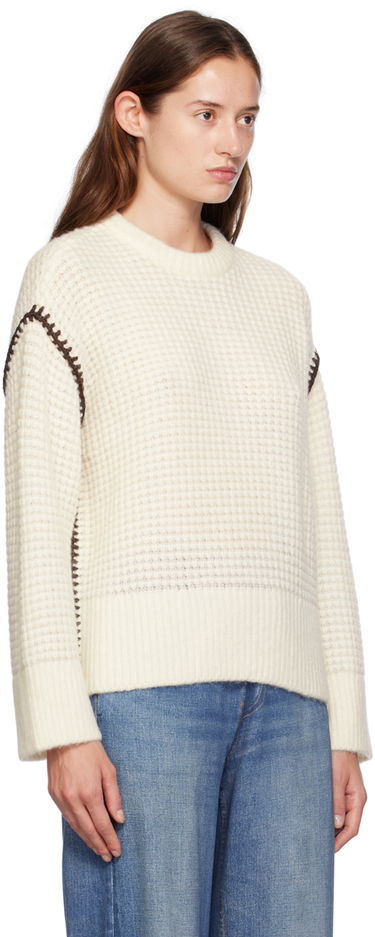 Пуловер rag & bone Rag & Bone Women's Katie Crocheted Sweater Бяло | WAS24F049SA49, 1