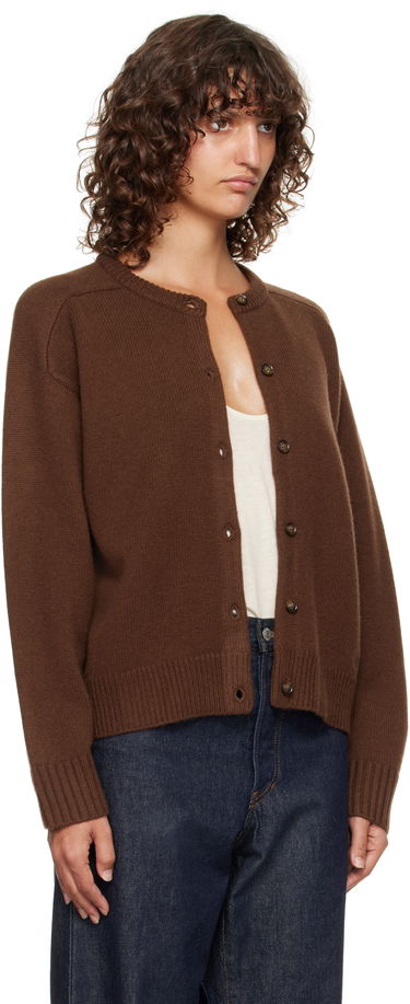 Пуловер Loulou de Saison Loulou de Saison Aidar Cashmere Blend Cardigan Кафяво | AIDAR LDS, 1