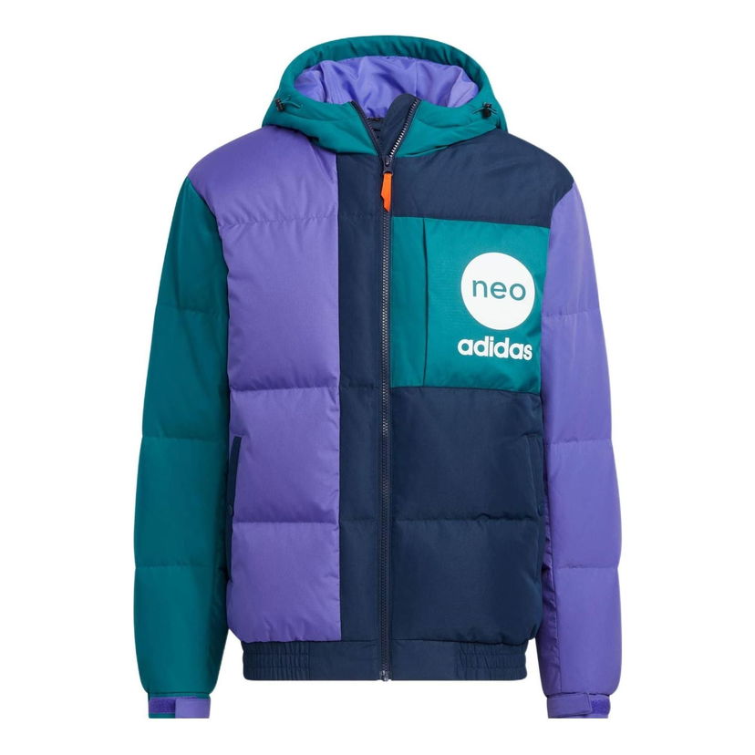 Пухо яке adidas Originals Neo Vbe Color Block Puffer Jacket Лилаво | HN4781