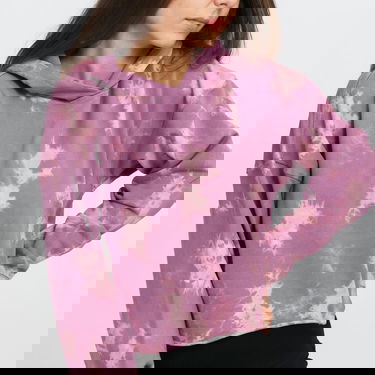 Суитчър Urban Classics Oversized Short Bleached Hoody Лилаво | TB4349 purple, 2