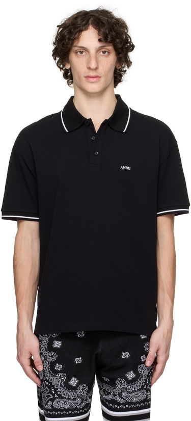 Поло тениска AMIRI AMIRI Polo With Tipping Черно | AMJYPO1018, 0