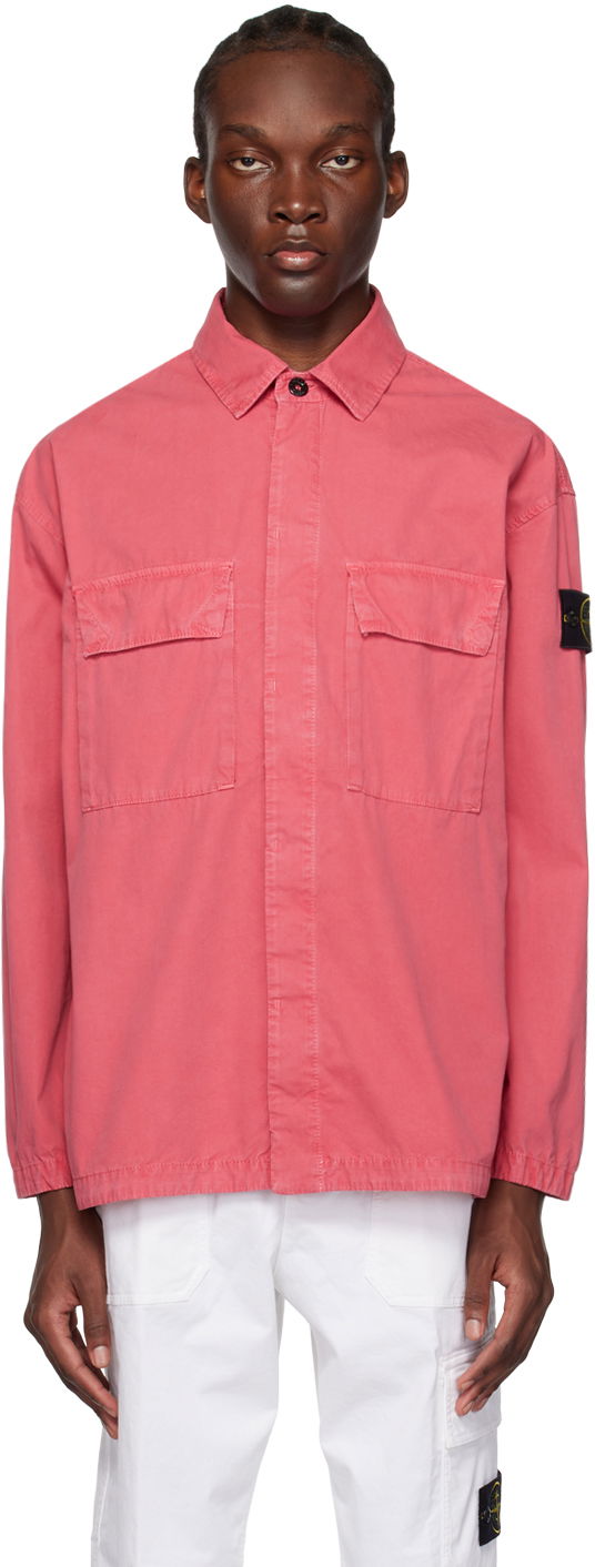 Риза Stone Island Old Treatment Розово | 7815115WN, 0