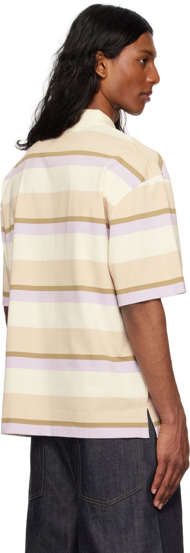 Поло тениска MAISON KITSUNÉ Maison Kitsuné Striped Oversize Polo Бежово | OM00206KJ7019, 2
