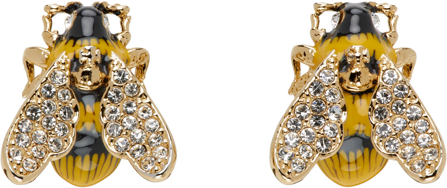 Обеци Vivienne Westwood Vivienne Westwood Bumble Bee Crystal Earrings Жълто | 62010361-02R865-, 0