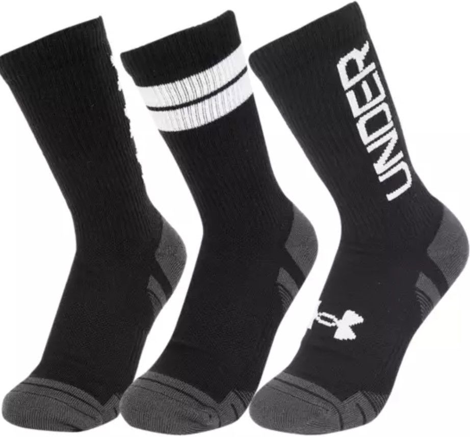 Чорапи Under Armour 3-pack Tech Crew Socks Черно | 1379515-002, 0